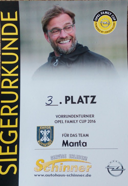 Ehrenvoller 3. Platz beim Familien-Fußballfest
